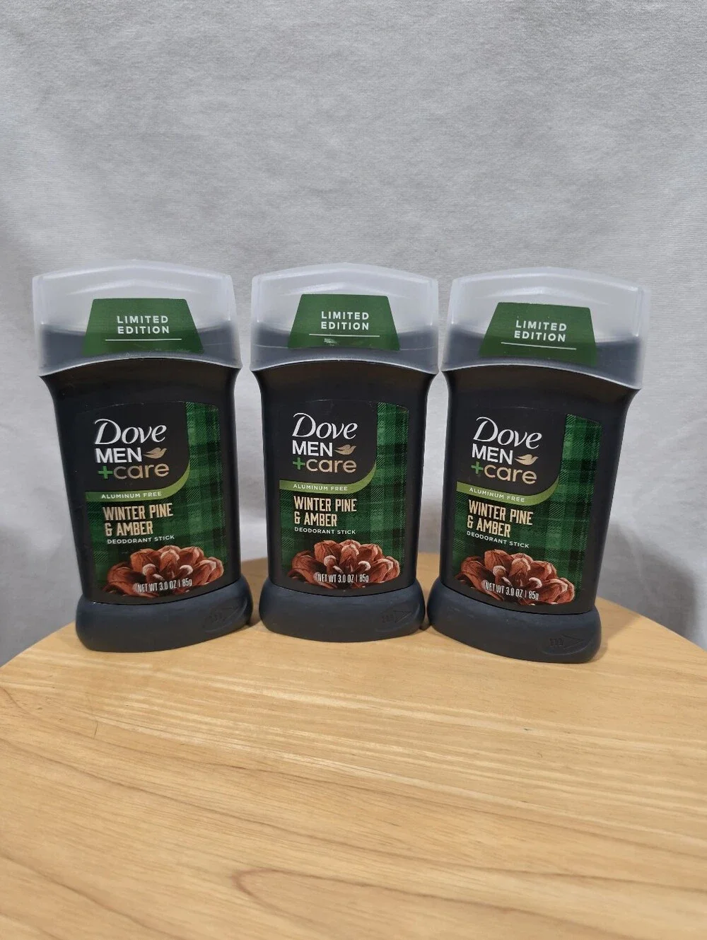 Dove Men+Care Winter Pine & Amber Deodorant 3 Pack Limited Edition